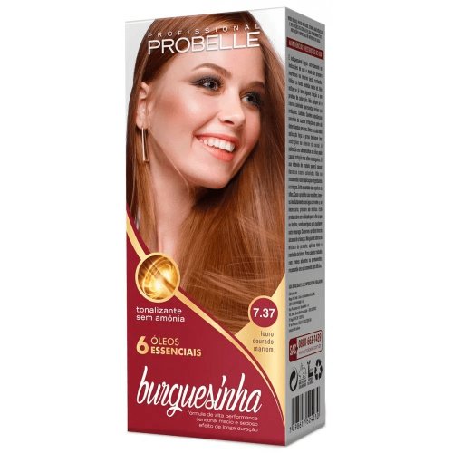 Tonalizante Probelle Burguesinha Louro Dourado Marrom 7.37