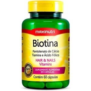 Suplemento Alimentar Biotina Maxinutri 60 cápsulas