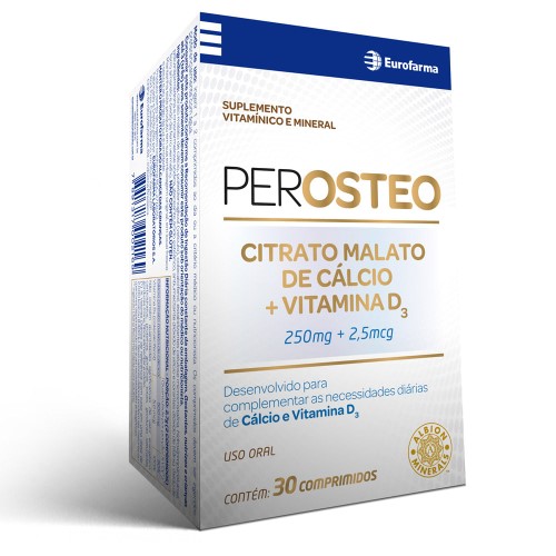 Suplemento Vitamínico Perosteo Eurofarma 30 Comprimidos