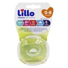 Chupeta Lillo Soft Calming Silicone Tamanho 1 De 0 A 6 Meses Com 1 Unidade