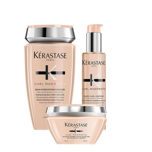 Kérastase Curl Manifesto Kit Shampoo + Máscara + Gel em Creme