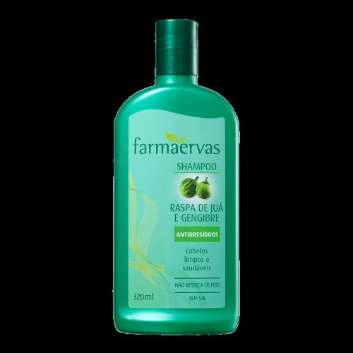 Farmaervas Raspa de Juá e Gengibre - Shampoo Antirresíduo 320ml