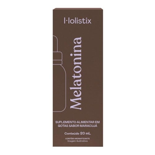 Melatonina Gotas Sabor Maracujá Natural Dormir 20ml Holistix