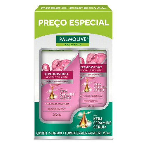 Shampoo + Condicionador Palmolive Naturals Ceramidas Force 350ml Cada