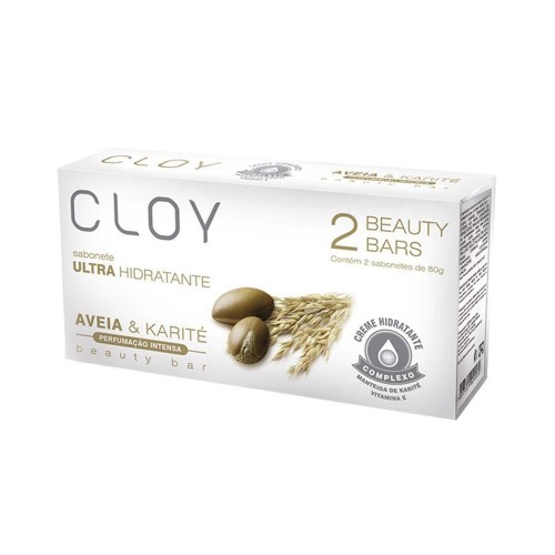 Sabonete Cloy Aveia e Karité 80g 2 Unidades