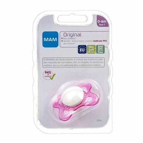 Chupeta Mam Original 6+ Meses Rosa 1 Unidade