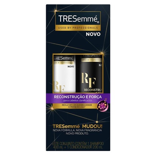 Shampoo Tresemmé Reconstrução E Força 400ml + Condicionador Tresemmé Reconstrução E Força 200ml