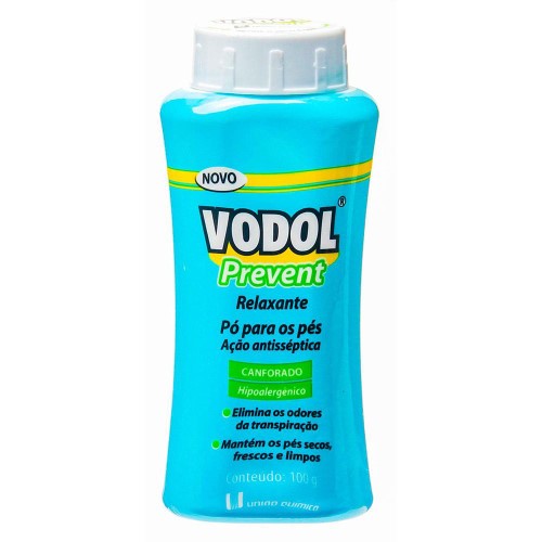 Pó para os Pés Vodol Prevent Relaxante com 100g