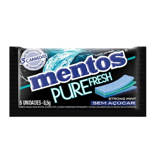 Goma De Mascar Mentos Pure Fresh Strong Sleeb Mentalterado 8,5G - Mentos