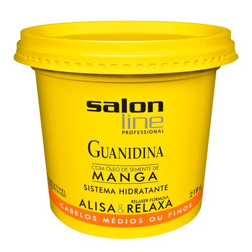 Alisante Salon Line Guanidina Regular Força Média Com Óleo de Manga 218g