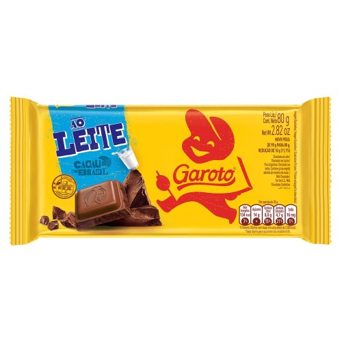 Chocolate ao Leite GAROTO Tablete 80g