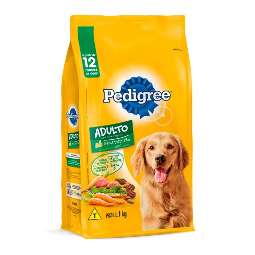 Ração para Cães Pedigree Adultos Carne e Vegetais 1kg