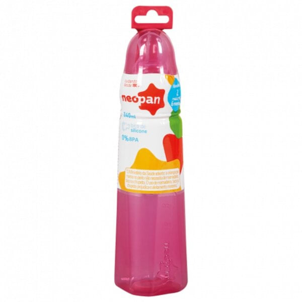 Mamadeira Neopan Rosa 240Ml