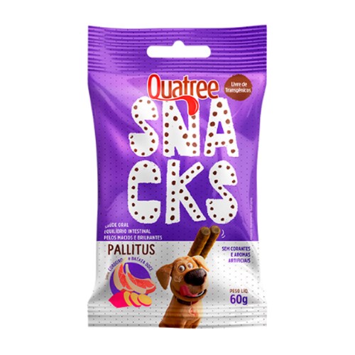 Quatree Snacks Pallitus Sabor Cordeiro e Batata Doce 60g