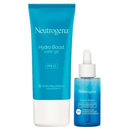 Neutrogena Hydro Boost Kit – Gel Hidratante Facial FPS25 + Sérum Hidratante