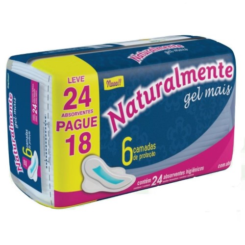 Absorvente Naturalmente Mais Conforto C/ Abas 24un Leve+por-