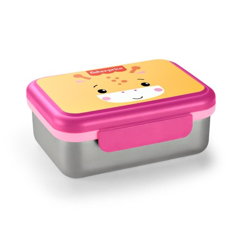 Bento Box em Aço Inox Hot & Cold Rosa Shock Fisher-Price - BB1093