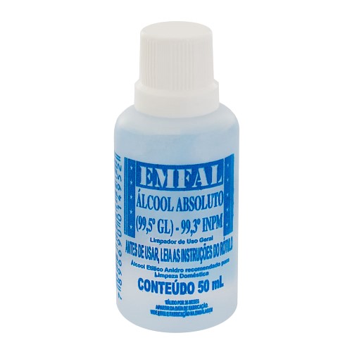 Álcool Absoluto Emfal 99,3° INPM 50ml