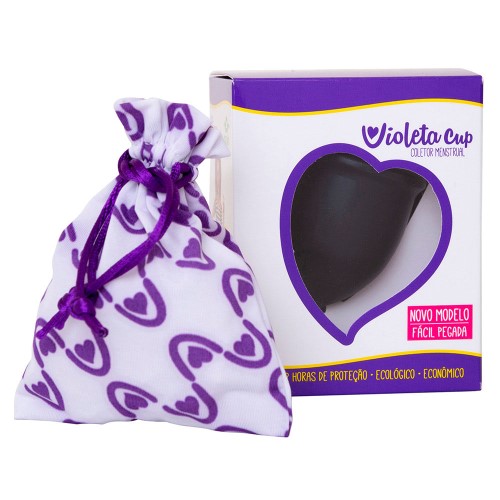 Coletor Menstrual Violeta Cup – Preto Tipo B