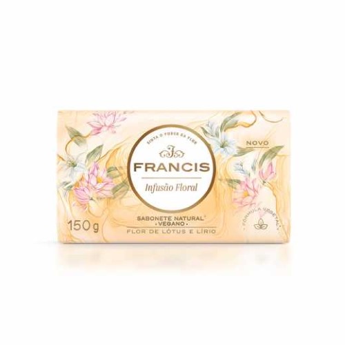 Sabonete Em Barra Natural Francis Infusão Floral De Lótus E Lírio 150g