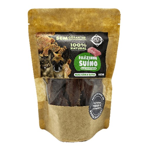 Alimento Natural Pet Saudável Desidratado Filézinho Suíno 100g