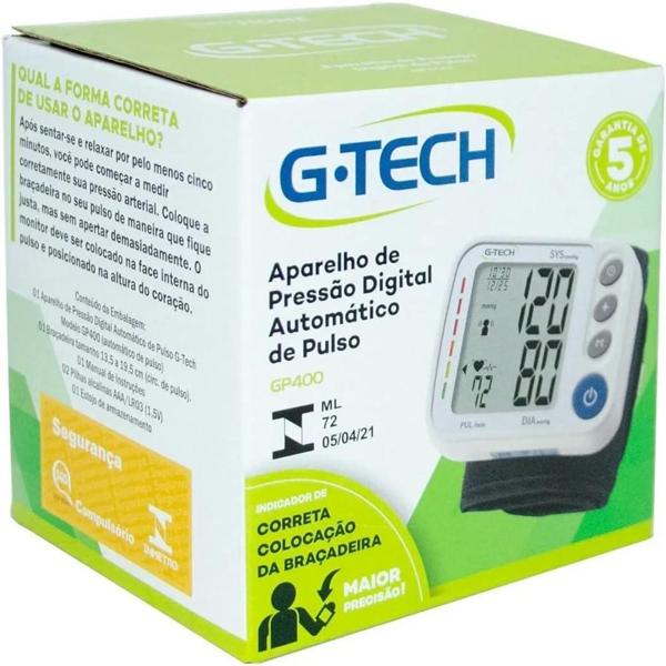 Aparelho De Pressão Digital Automático De Pulso G-Tech Home GP400 1 Unidade