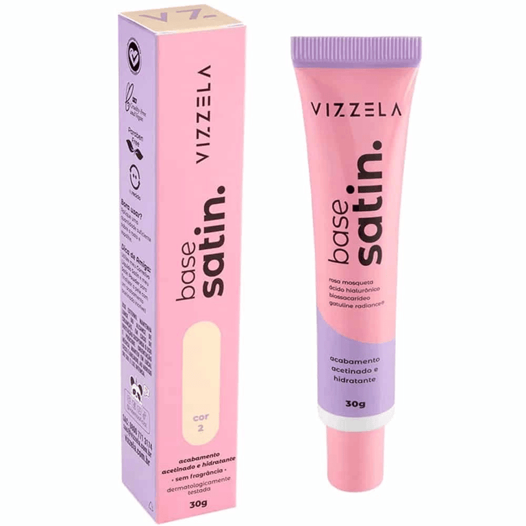 Vizzela Satin Cor 02 - Base Líquida 30g