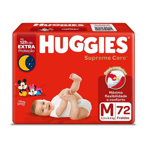 Fralda Huggies Supreme Care M 72 Unidades