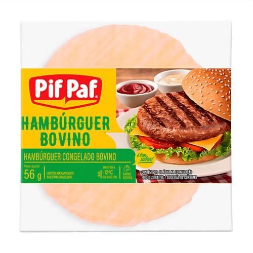 Hambúrguer Pif Paf Bovino 56g