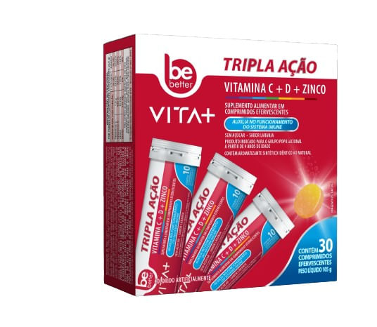 Vita + Vitamina C Tripla Ação Com 30 unidades Be Better