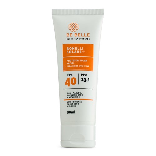 Protetor Solar Facial Be Belle Bonelli Solare FPS 40 50ml