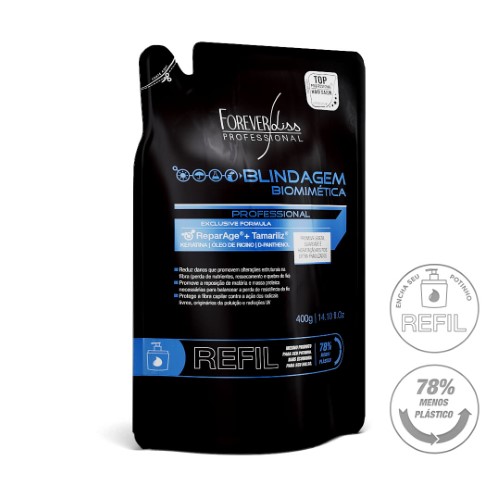 Refil Máscara Blindagem Capilar Forever Liss 400g