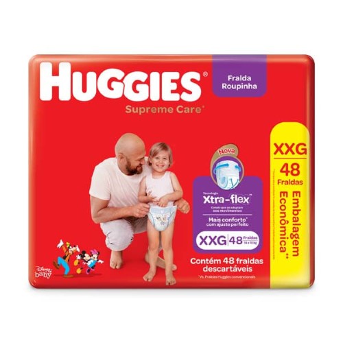 Fralda Huggies Roupinha Supreme Care XXG 48 Unidades