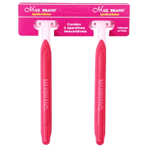 Aparelho De Barbear Max Brand Rosa 2 Unidades