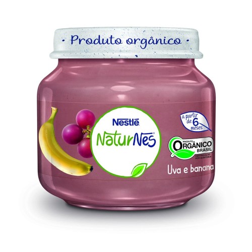 Papinha Orgânica Nestlé Naturnes Uva e Banana 120g