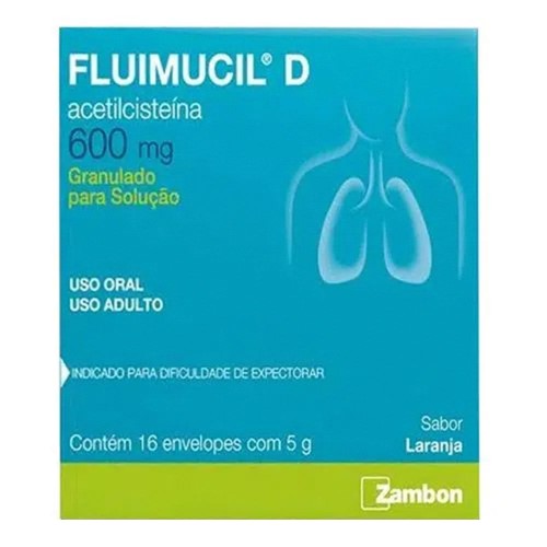 Fluimucil-d 600mg Zambon 16 Envelopes