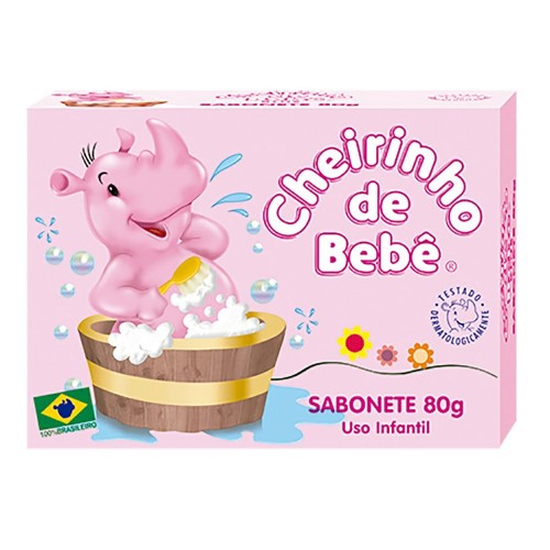 Sabonete Infantil Cheirinho De Bebê Rosa 80g