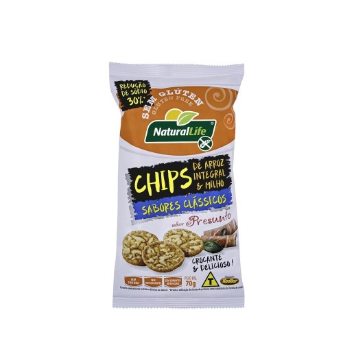 Chips de Arroz Natural NaturalLife Sabor Presunto 70g