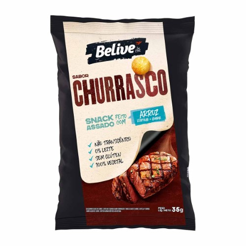 Snack Belive Assado sabor churrasco com chia e quinoa 35g