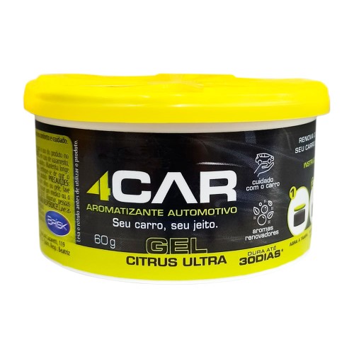 Aromatizante Automotivo 4Car Citrus Ultra Gel 60g