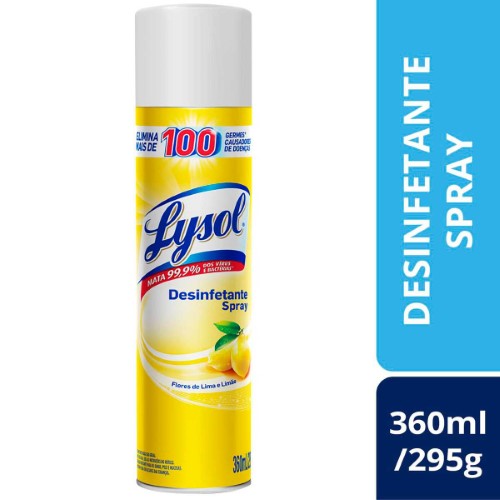 Desinfetante Lysol Flores de Lima e Limão Spray com 354g