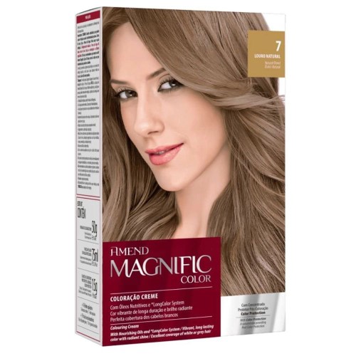 Tintura Creme Amend Magnific Color 7.0 Louro Natural com 1 Unidade