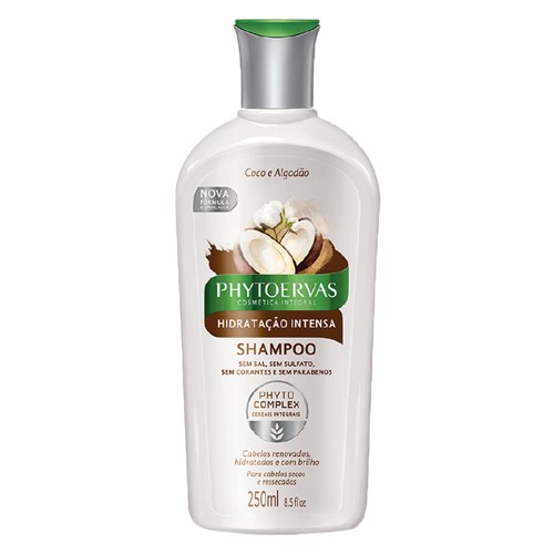 Shampoo Phytoervas Hidratação Intensa Coco E Algodão 250ml