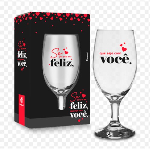 Taça Windsor BrasFoot Eu e Você Pra Sempre 330ml