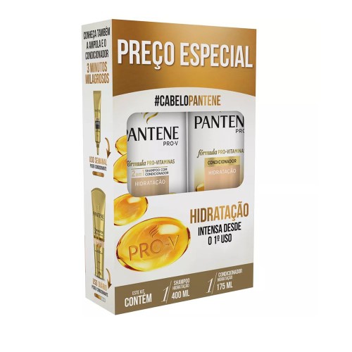 Shampoo 400ml + Condicionador 175ml Pantene Hidratação