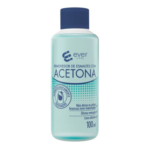 Removedor De Esmalte Com Acetona Ever Care 100ml