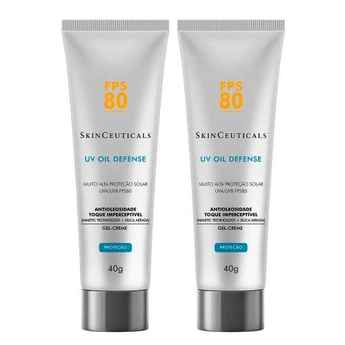 SkinCeuticals UV Oil Defense Kit com 2 Unidades – Protetor Solar Facial FPS80 – 40g