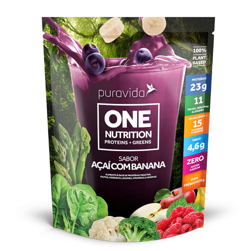 Suplemento Alimentar Puravida One Nutrition Açaí com Banana 450g