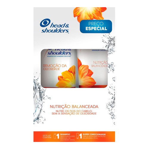 Shampoo Head & Shoulders Remoção da Oleosidade 200ml + Super Condicionador Head & Shoulders Nutrição Balanceada 170ml