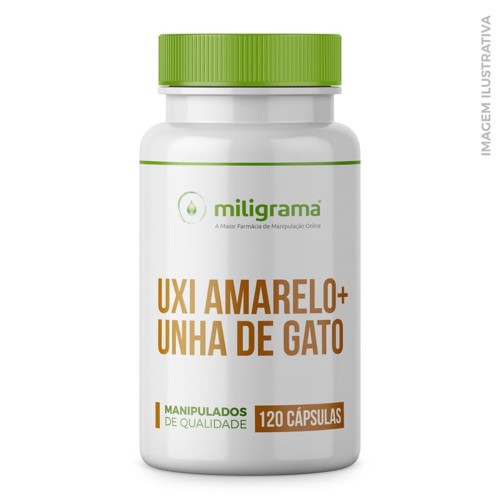 Uxi Amarelo 250mg com Unha de Gato 250mg 120 Cápsulas